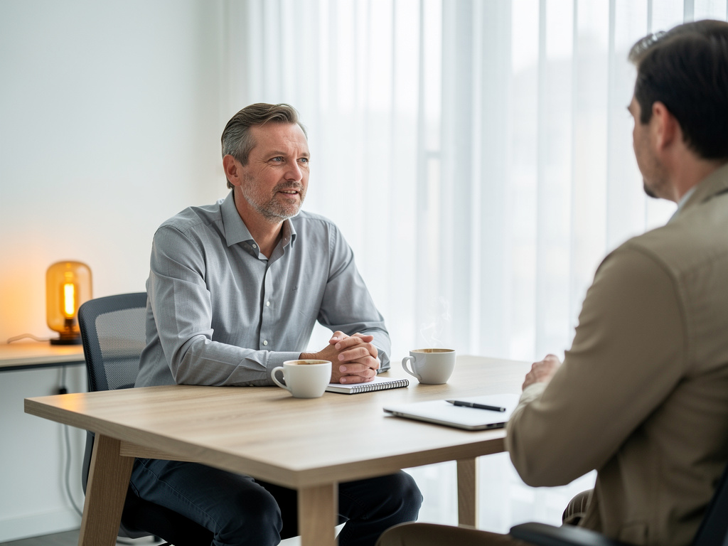 Een coachingsgesprek bij v10hoven