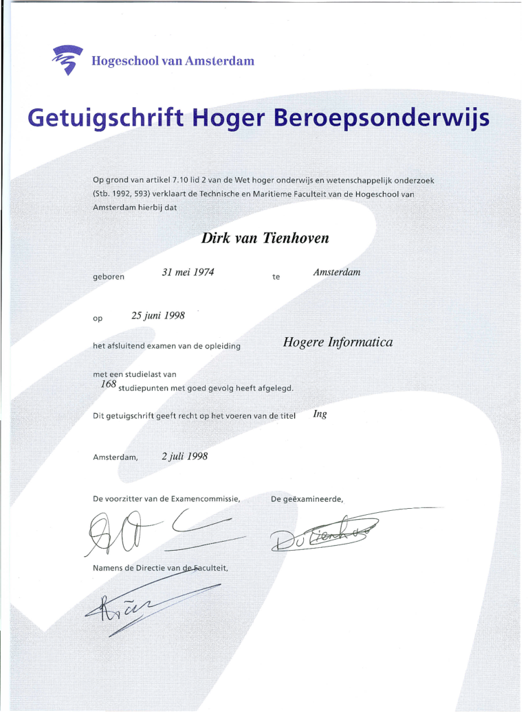 1998.06 Getuigschrift HIO