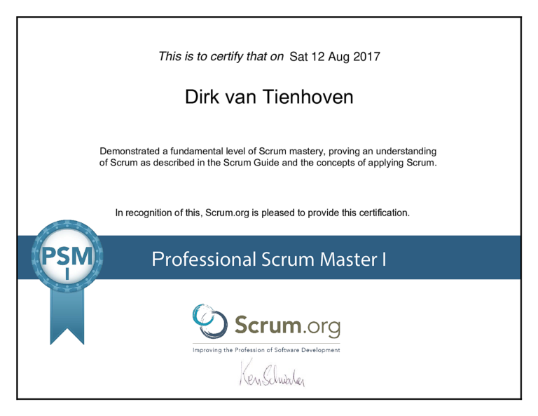 2017.08.12 Professional Scrum Master I